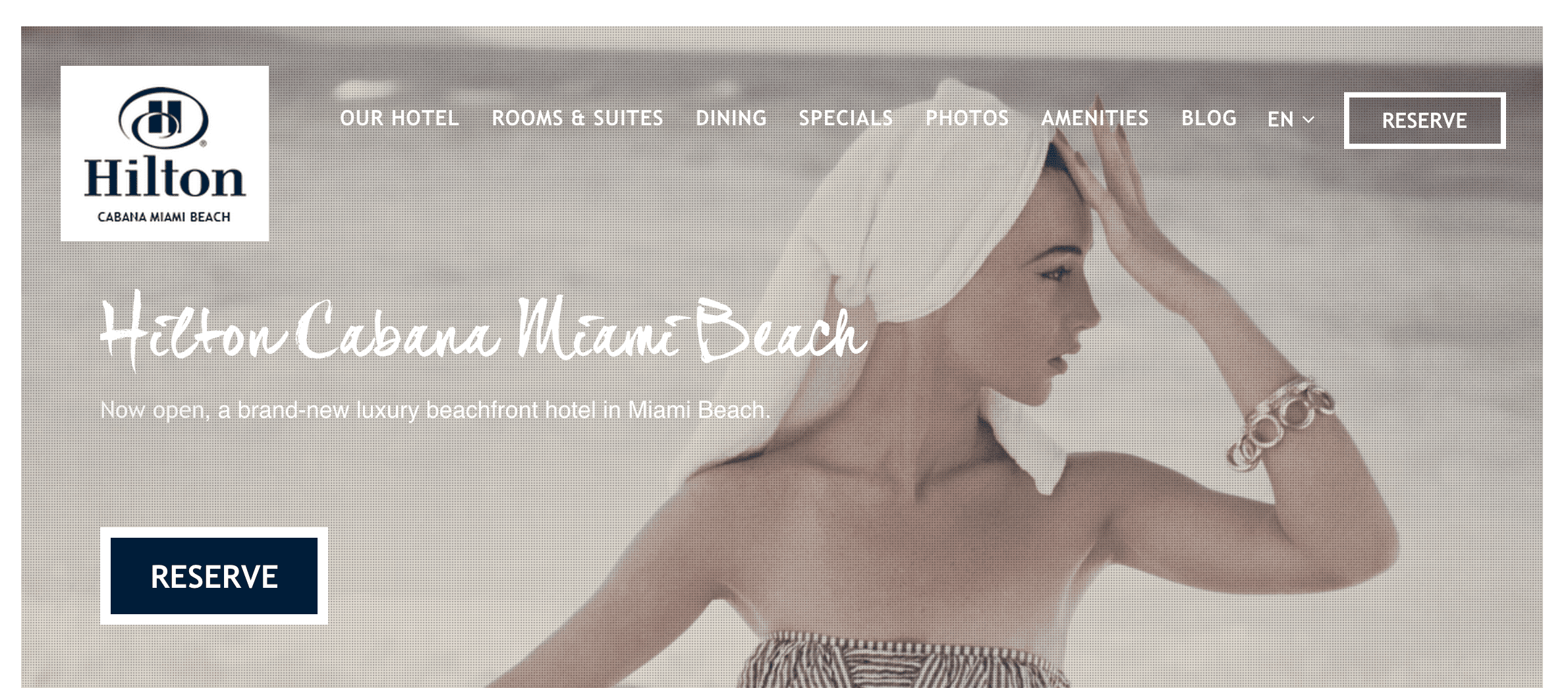 hilton custom hotel website