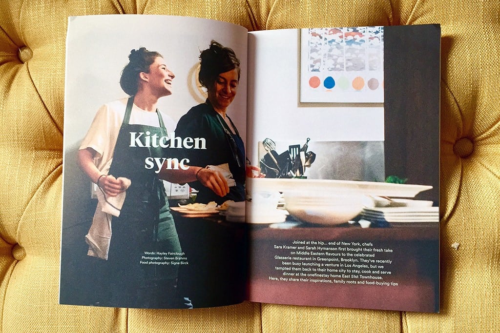 Interior spread from Guestbook, onefinestay's quarterly magazine. 