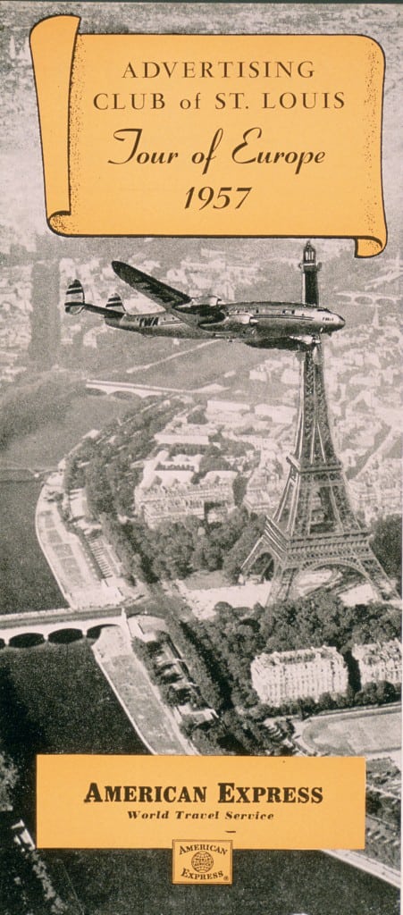Airplane Paris Tour of Europe, Advertising Club, St. Louis, 1927