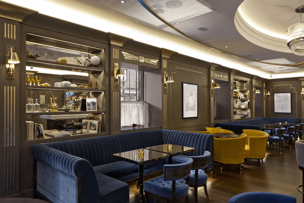 Some Onefinestay guests are using the facilities at the Hyatt Regency London in a beta between Hyatt and Onefinestay. Pictured is The Churchill Bar as shown on November 30, 2012.