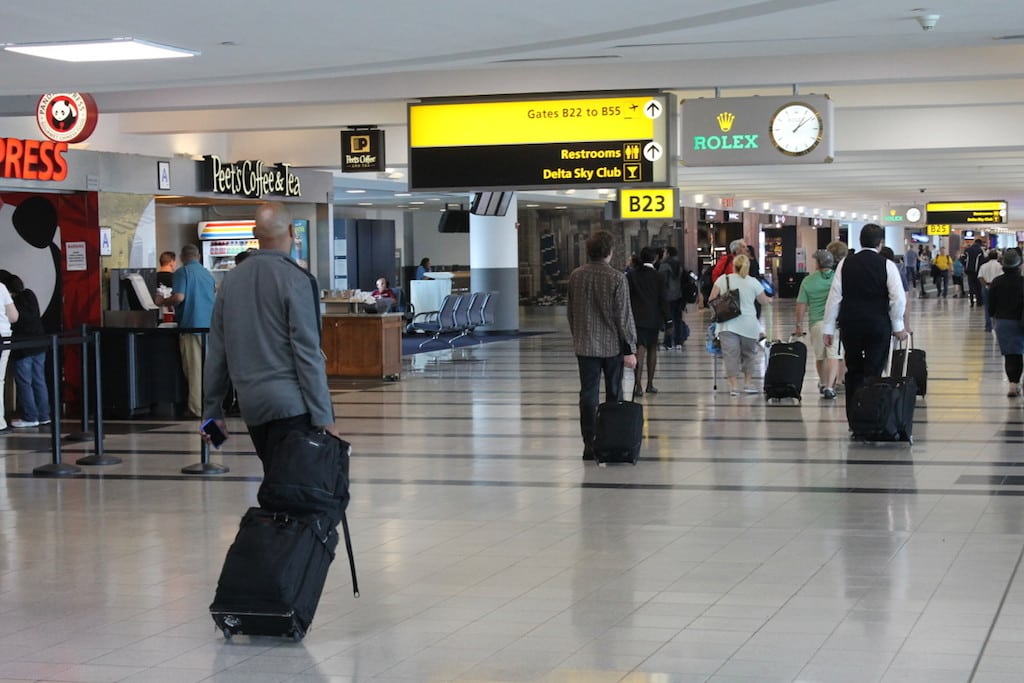 Travelers at Terminal 4 at New York's John F. Kennedy International Airport.