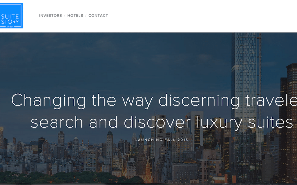 SuiteStory is a booking site for luxury suites.