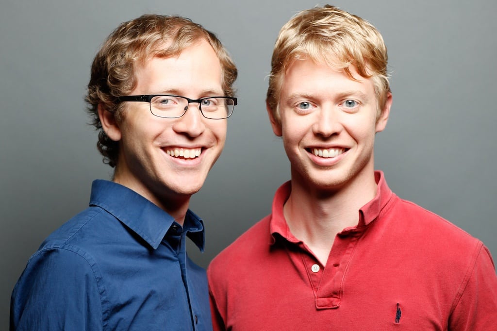 Hipmunk  co-founders Adam Goldstein, left, and Steve Huffman, Reddit's returning CEO.