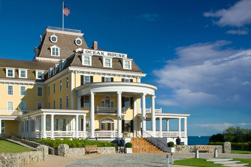 The exterior of the Ocean House property in Watch Hill, Rhode Island.