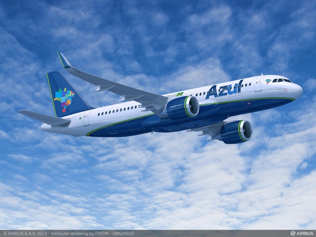 An Azul airlines A320neo aircraft.