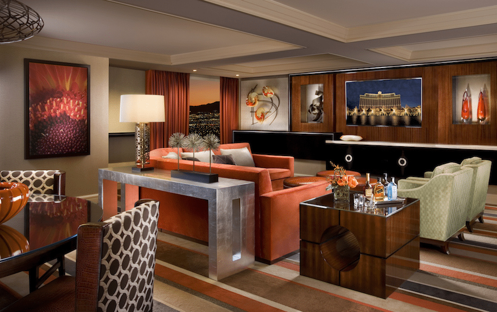 The Bellagio Las Vegas is now urging guests to pay nightly fees to guarantee room types, including nonsmoking rooms and whether the room is near an elevator. Pictured is a CypressSuite room.