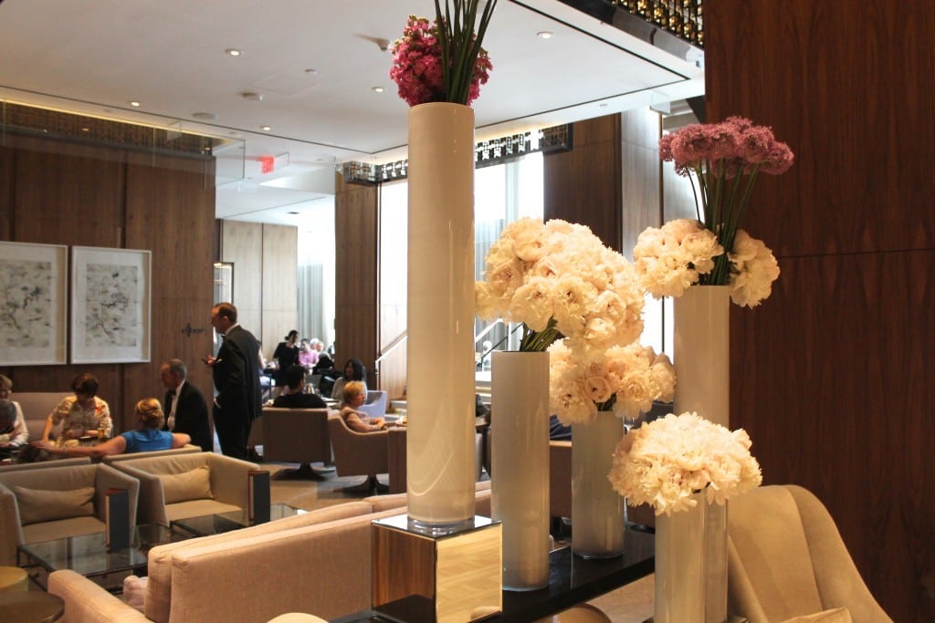 Guests enjoy the lobby area of the Four Seasons Hotel Toronto.