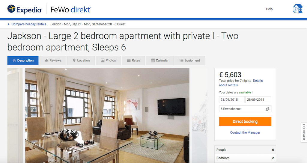 Expedia Inc. has launched vacation rentals at European points of sale through Fewo-direkt.com, a HomeAway brand in Germany.