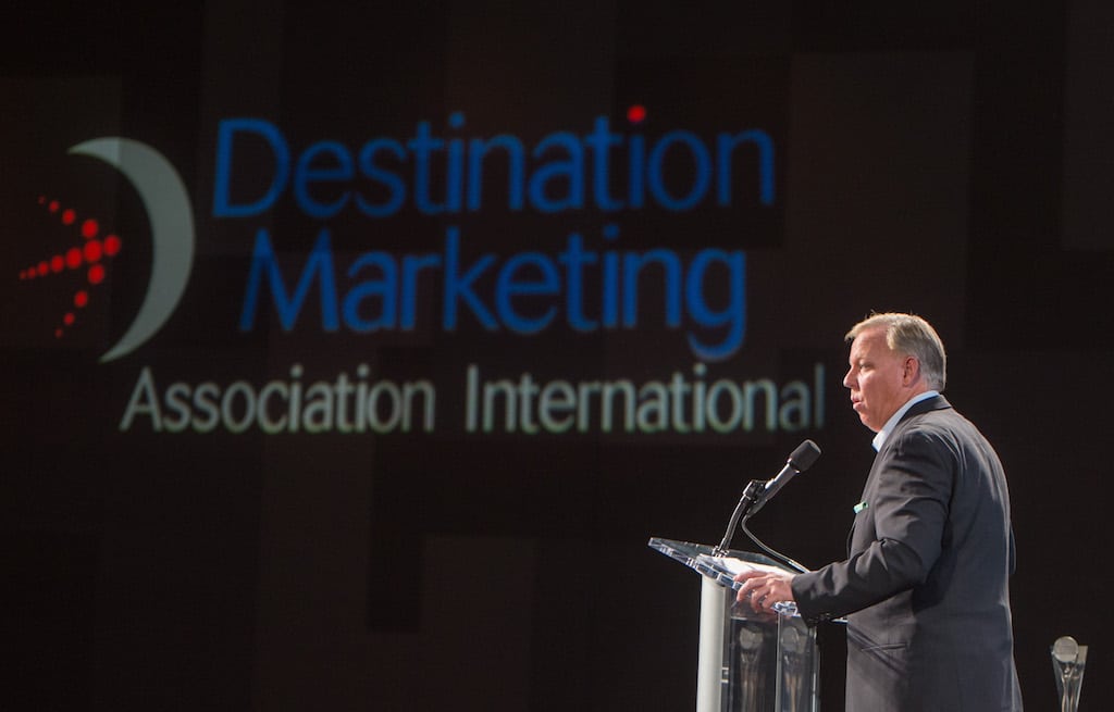 Michael Gehrisch speaking at the DMAI Annual Convention in 2012.