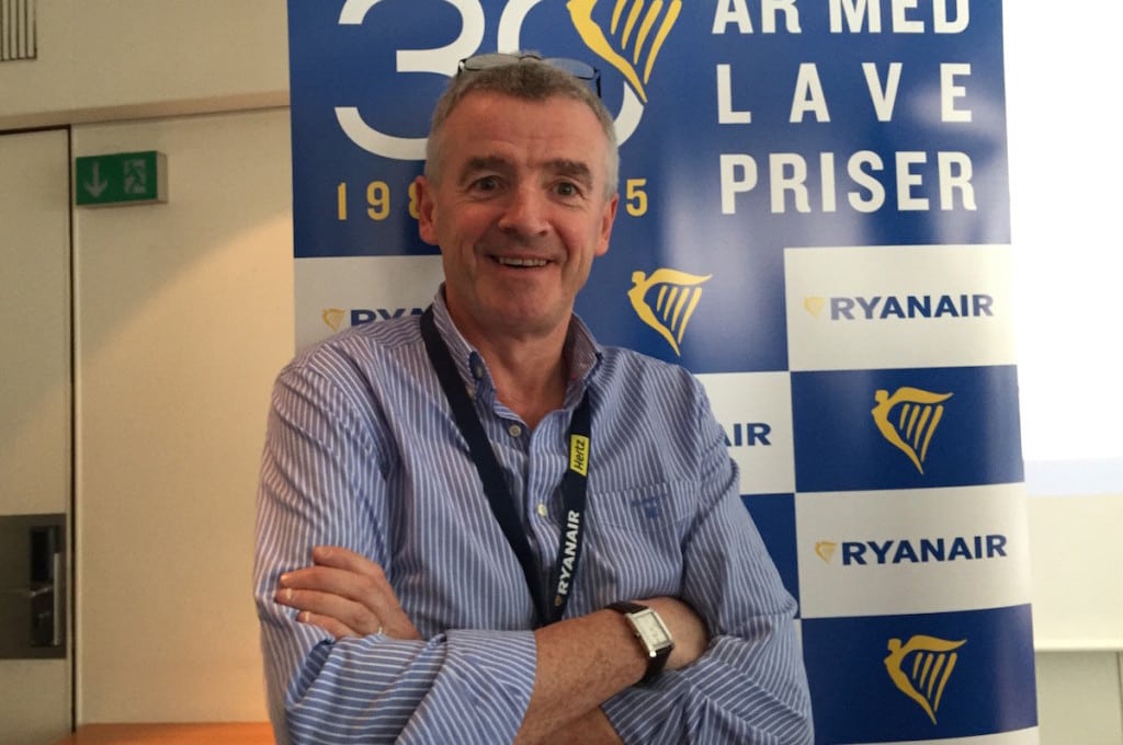 Michael O'Leary meets with press in Copenhagen