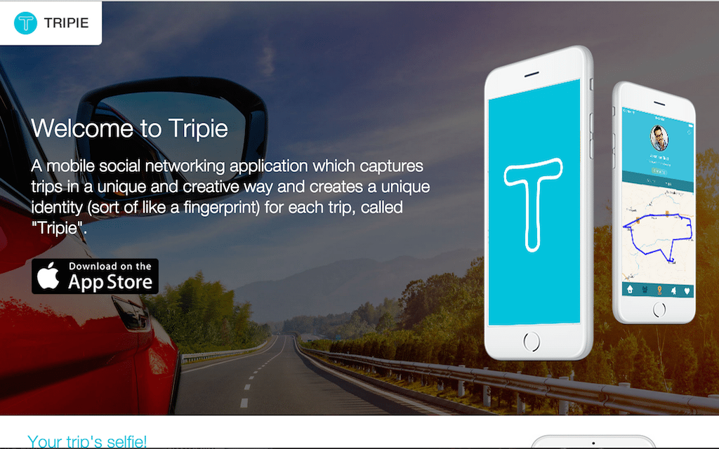 Tripie is a mobile app that takes photos of a trip and lets travelers live-stream their adventures.