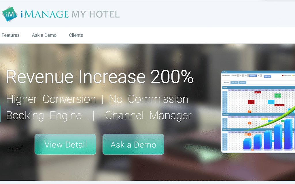 iManageMyHotel is a end to end SaaS solution for mid-sized hotels.
