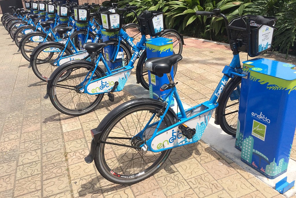 Bicycles in Medellin, Colombia's bikeshare program. Despegar has been gaining market share in the country.