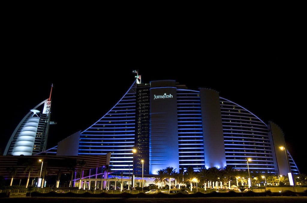 The Jumeirah Beach Hotel in Dubai.
