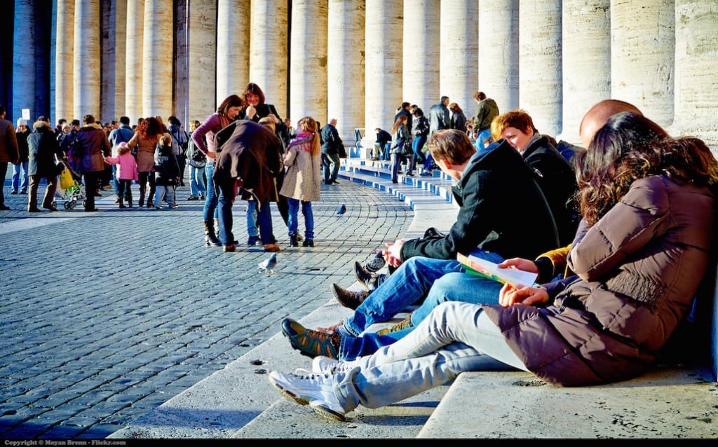 Tourists in Rome.