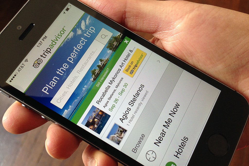 TripAdvisor's Instant Booking product on mobile. 