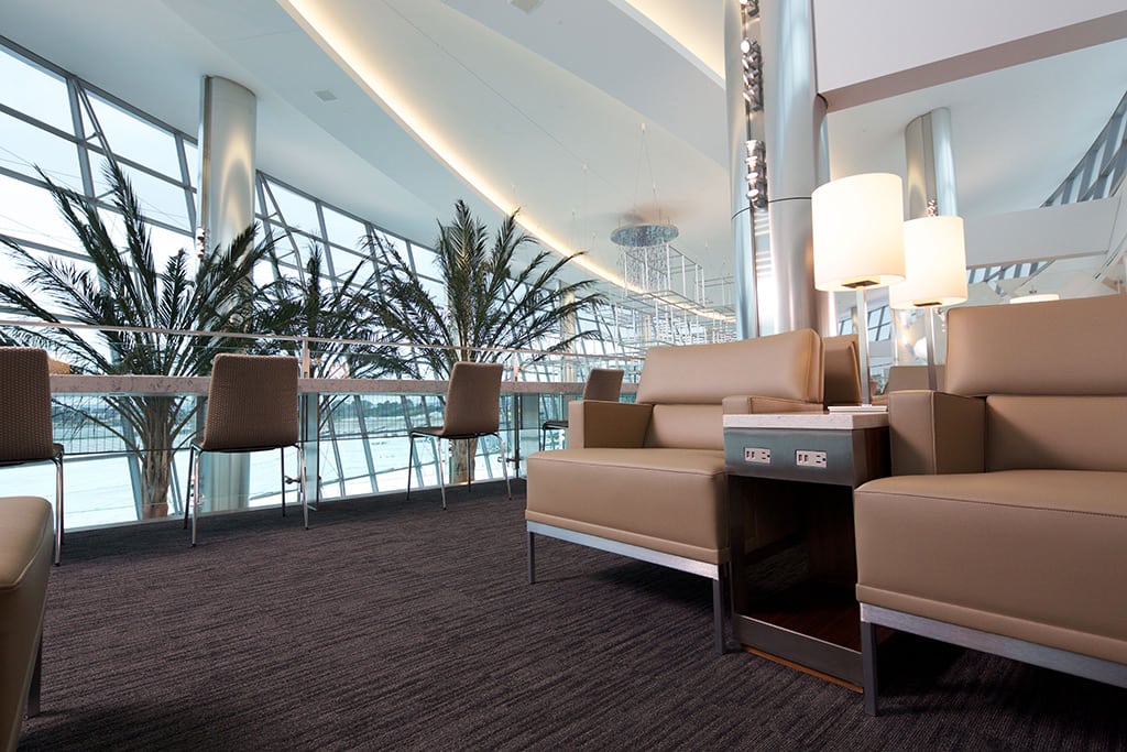 A United lounge in San Francisco. 