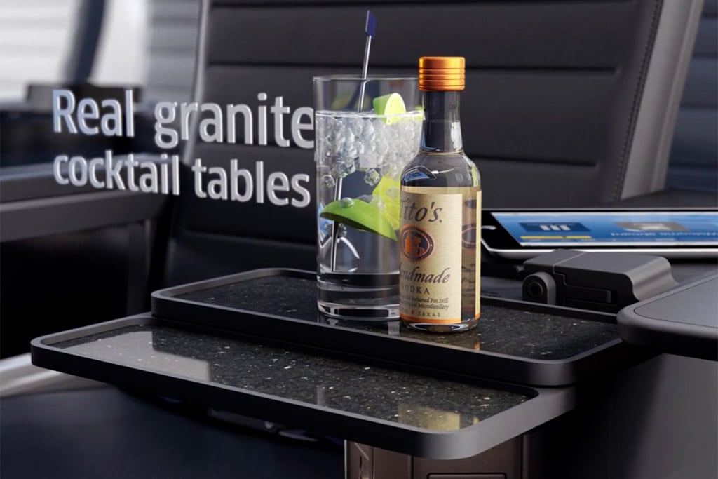 Still from a promotional video revealing United Airline's new interiors. 