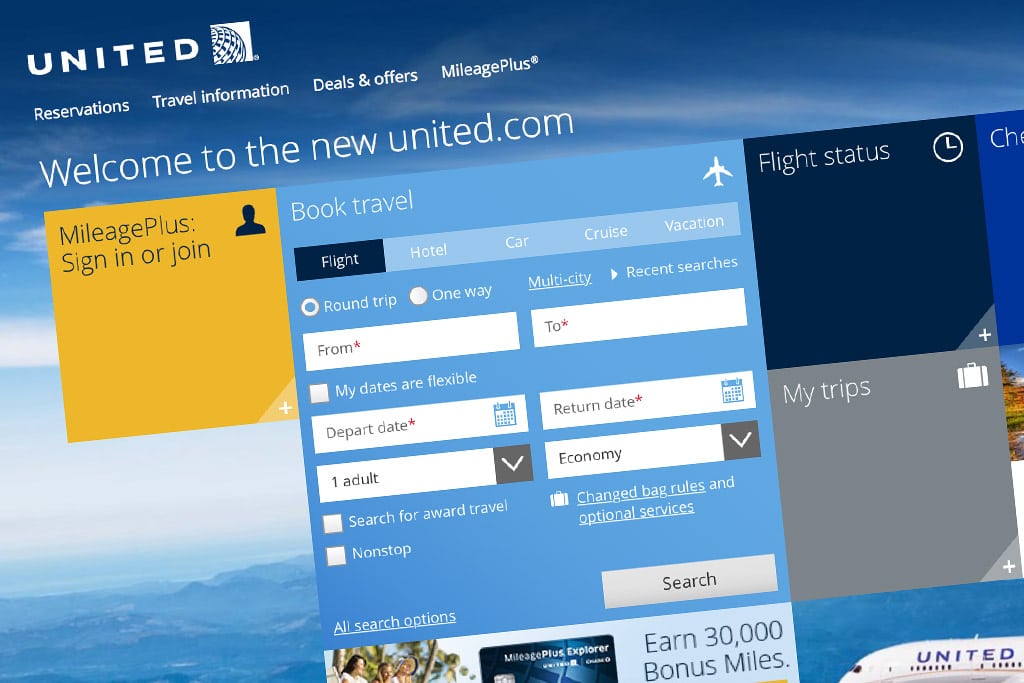 United is making it easier for its MileagePlus loyalty member to redeem online. 