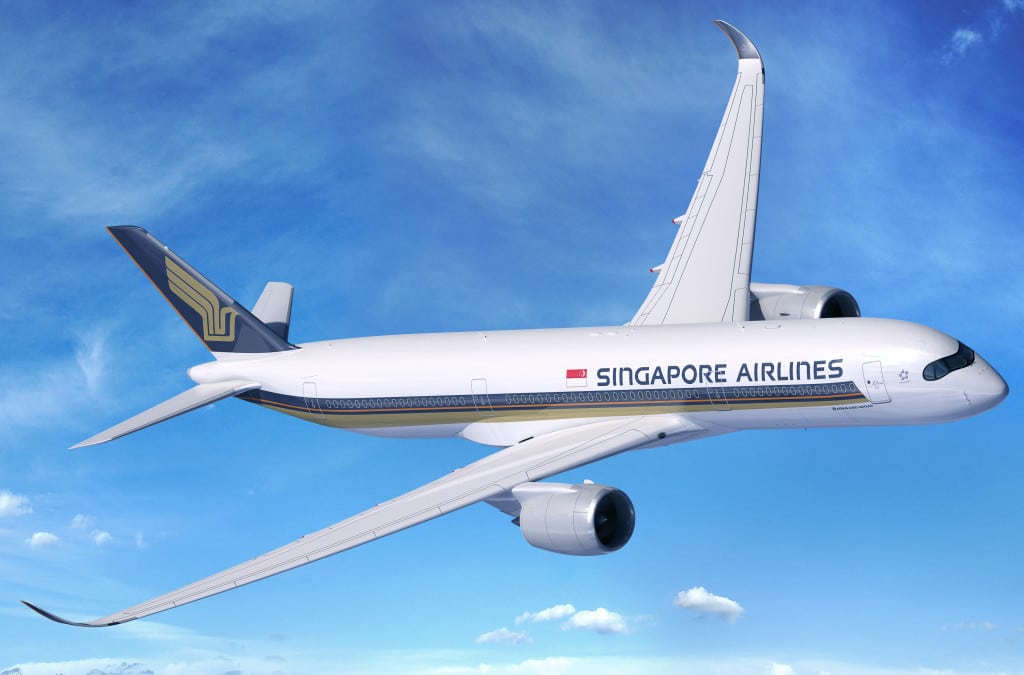 Rendering of Singapore Airlines' New A350 Ultra Long Range variant which will fly the world's longest flights between New York and Singapore starting 2018.