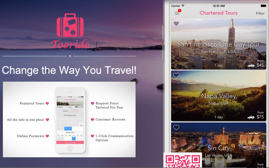 Toolride connects travelers to tour guides offering private tours.