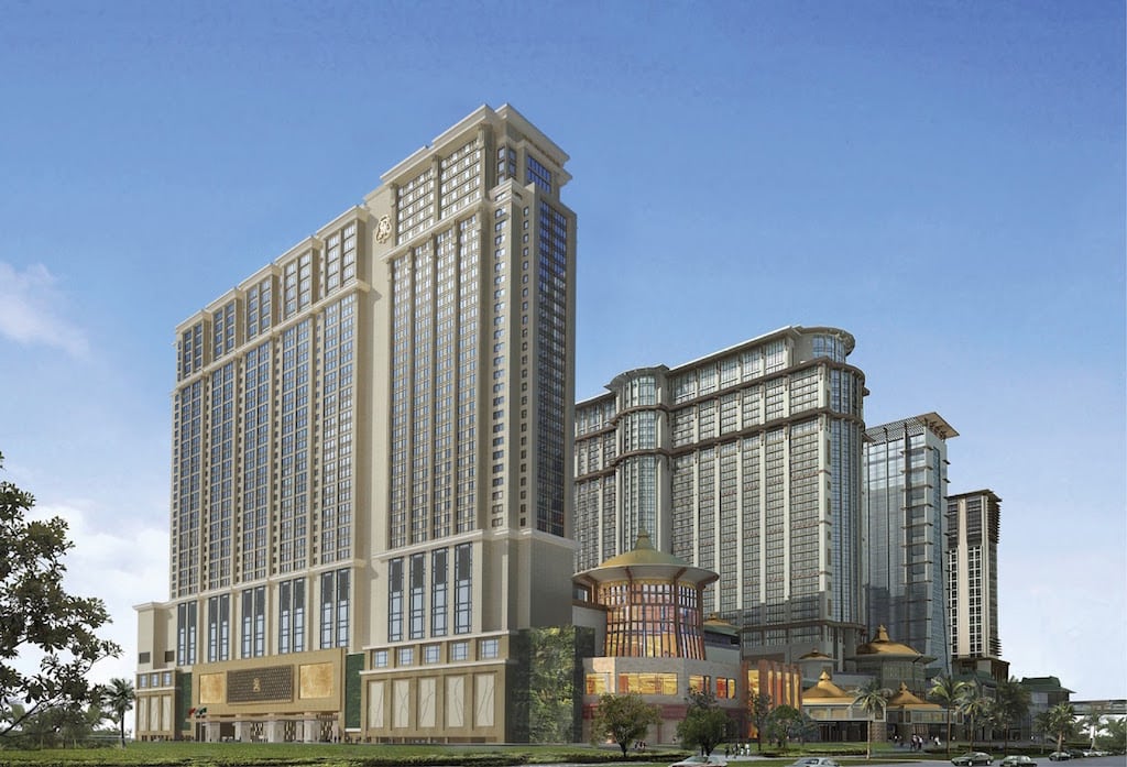 St. Regis Macau, Cotai Central (left) opens December 17. Sheraton Macau occupies the two towers on the right.