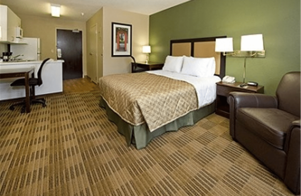An Extended Stay America room. 