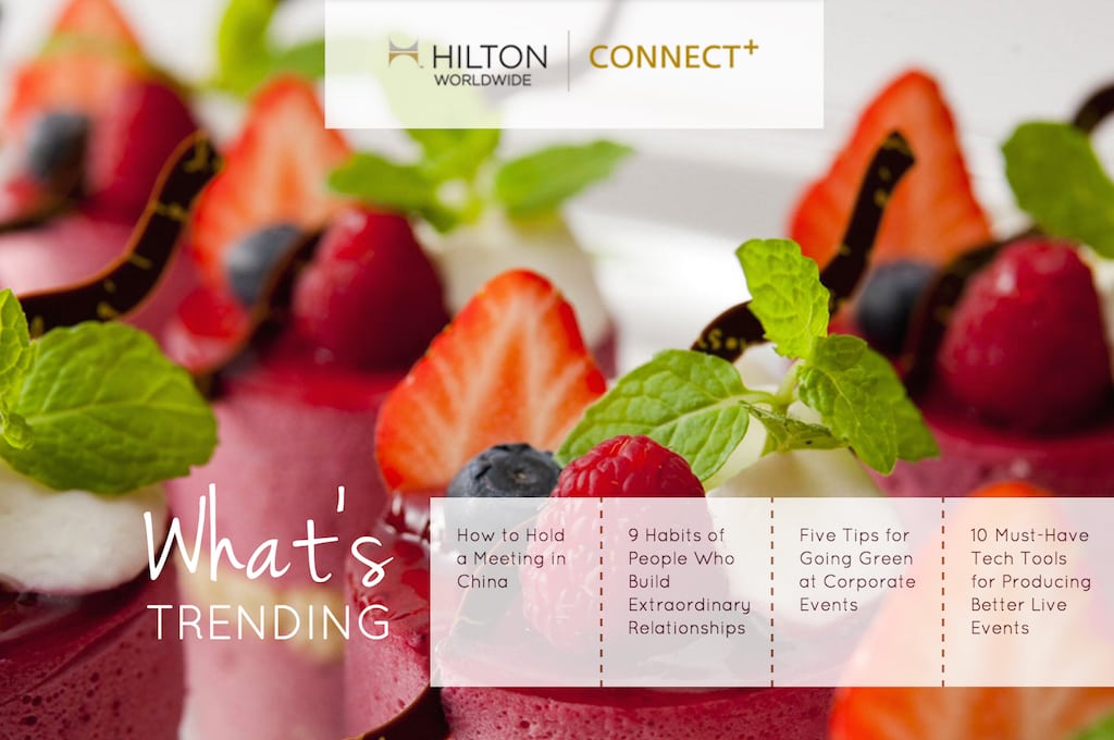 The landing page for Hilton's Idea Network meeting planner blog.
