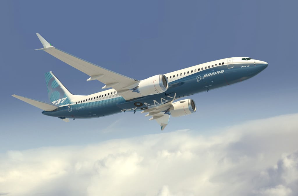 Rendering of 737-MAX 8 aircraft. 