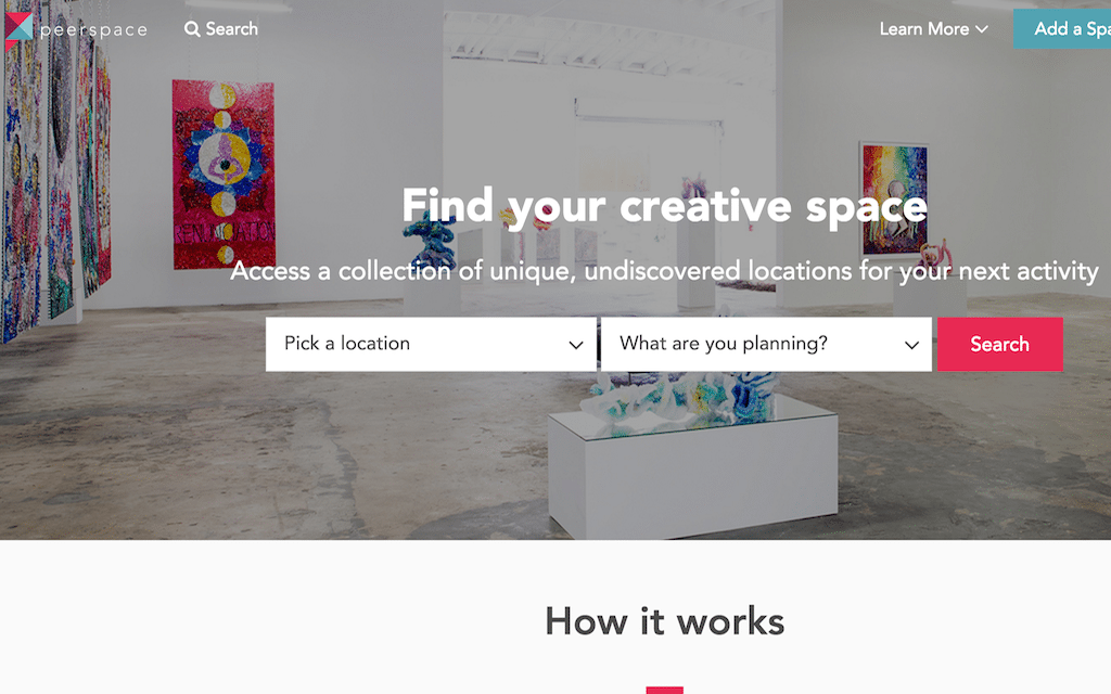 PeerSpace is an online marketplace for discovering meetings and convention venues.