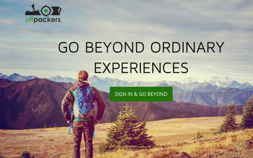 Offpackers is a social marketplace that connects travelers and local guides for outdoor adventure activities. 