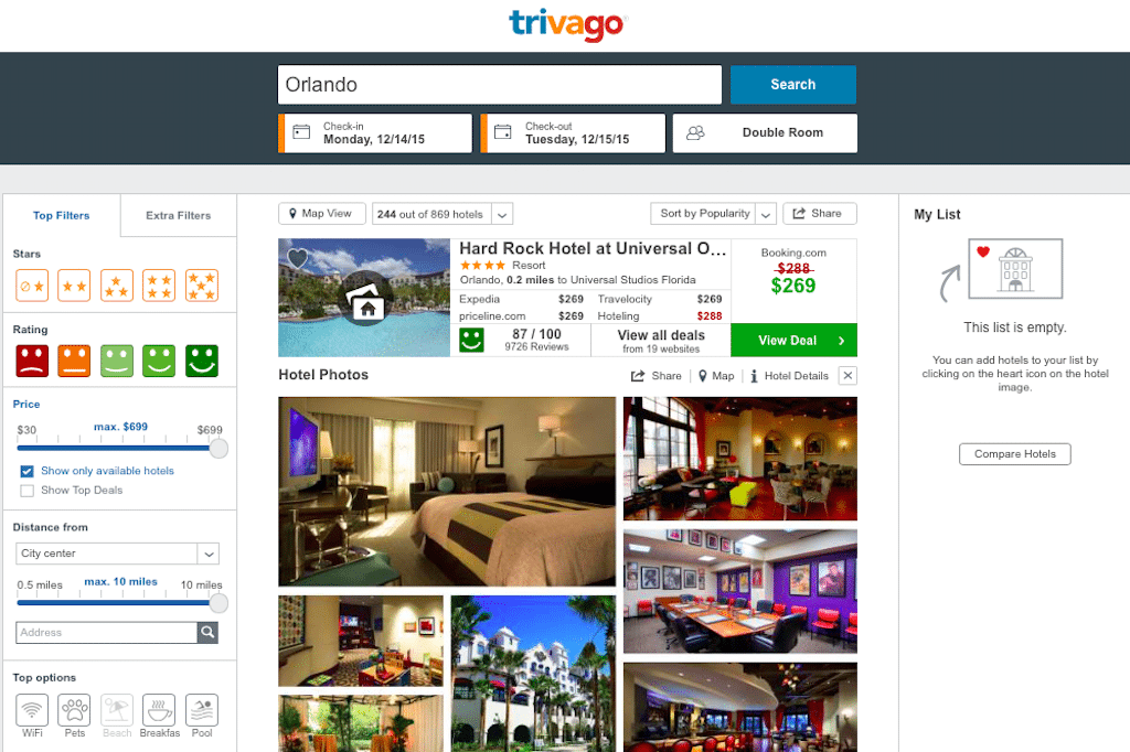 The Trivago website boasts, 'We know everything about hotels.' Now it is turning to independent hotels and telling them we know a lot about building websites and using marketing tools so lets establish closer ties.