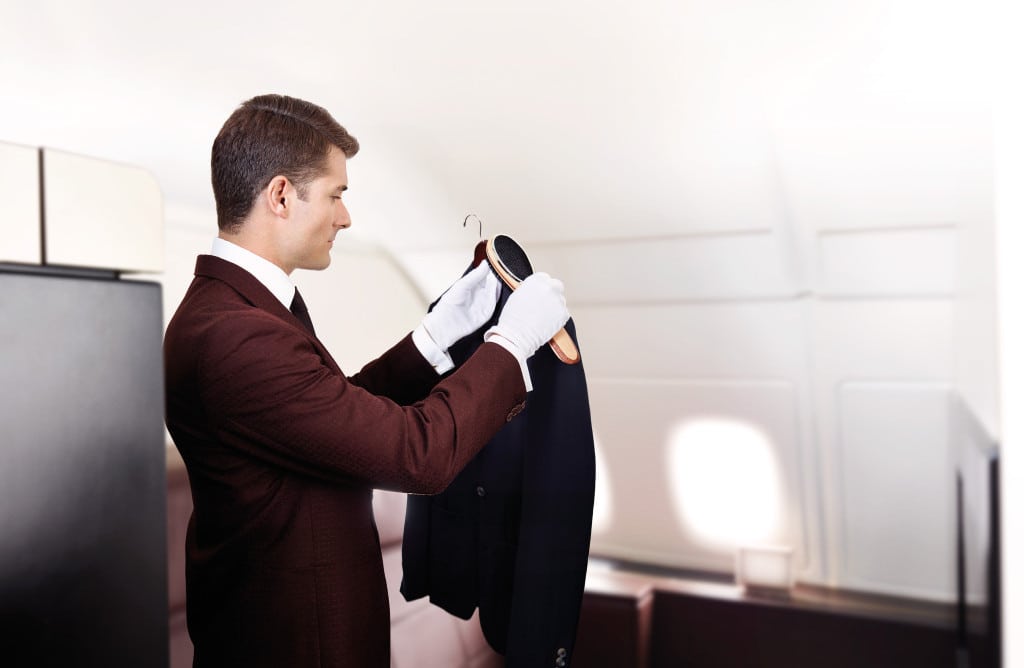 A butler on Etihad Airways The Residence service/Etihad Airways
