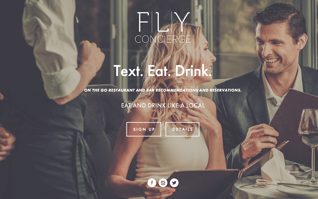 Fly Concierge is a dining reservations mobile app.