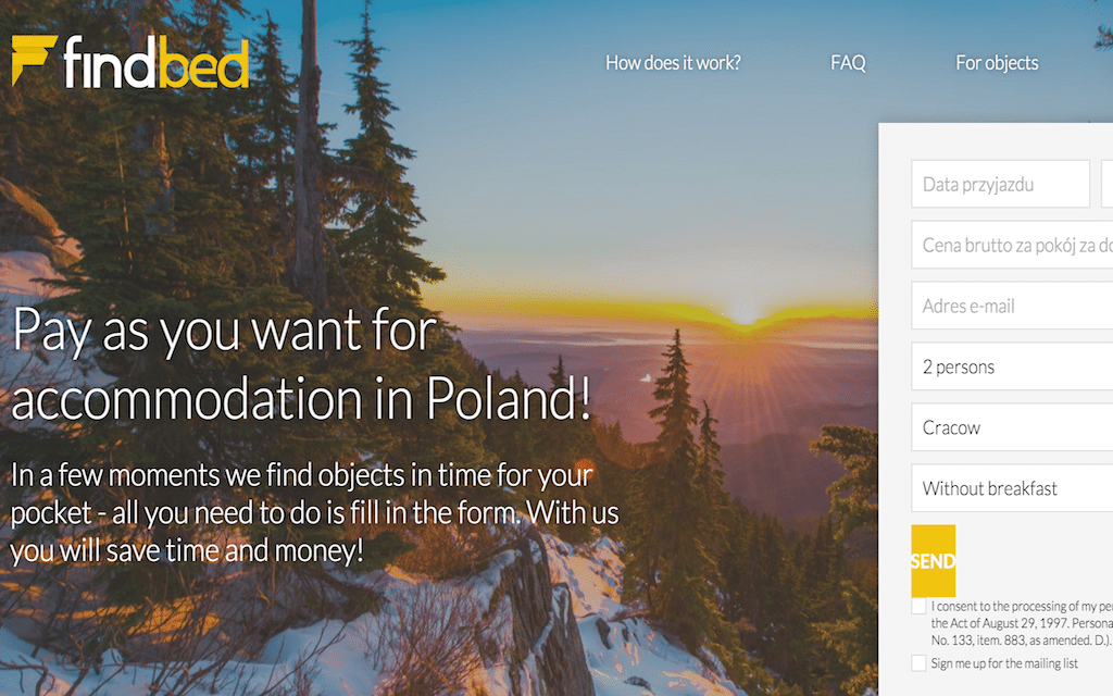 Findbed lets travelers tell hotels what room rates they want to pay. 