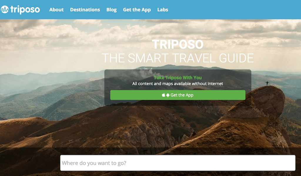 Triposo is an iOS and Android algorithm-based travel guide app that delivers information, maps and customized recommendations for travelers.