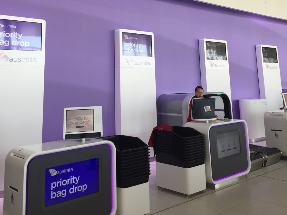 Virgin Australia's Convertible Check-In Desks Do Both DIY and Full-Service