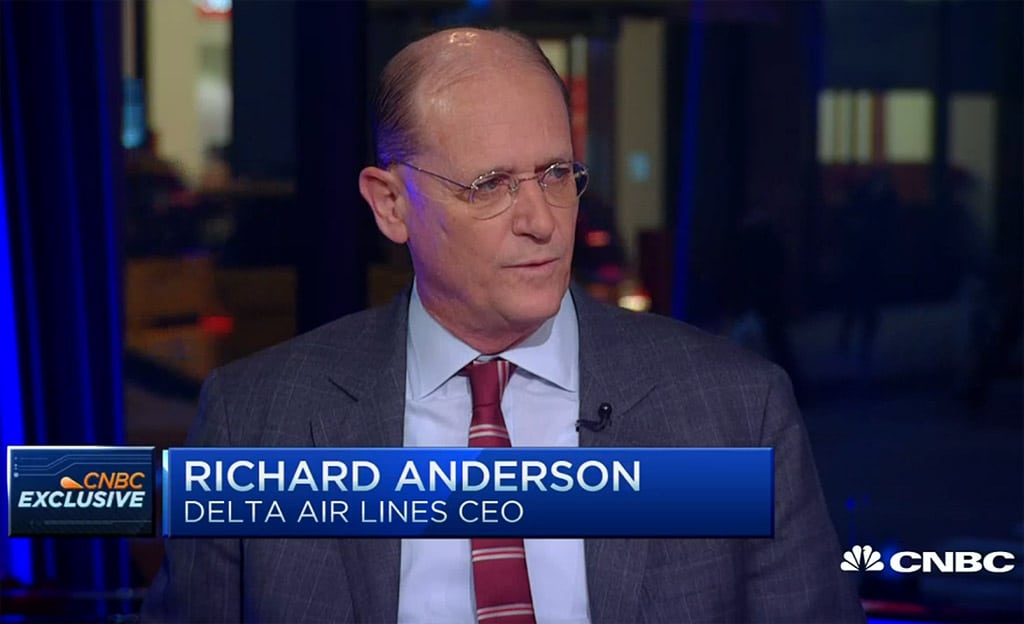 Delta CEO Richard Anderson on CNBC television. 