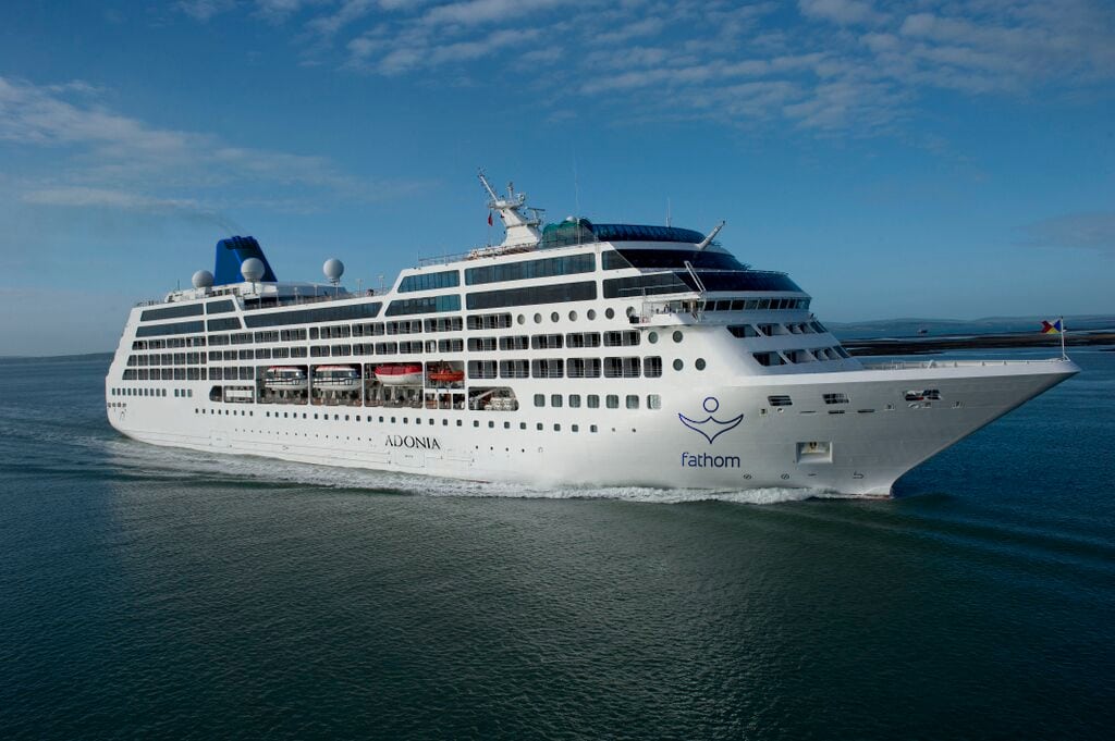 The Adonia is sailing for Fathom, Carnival Corporation's newest brand.