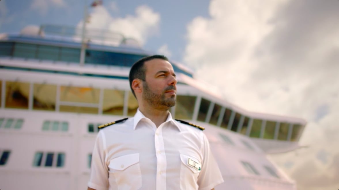 New advertising from Celebrity Cruises invokes the childhood game "Marco Polo." 
