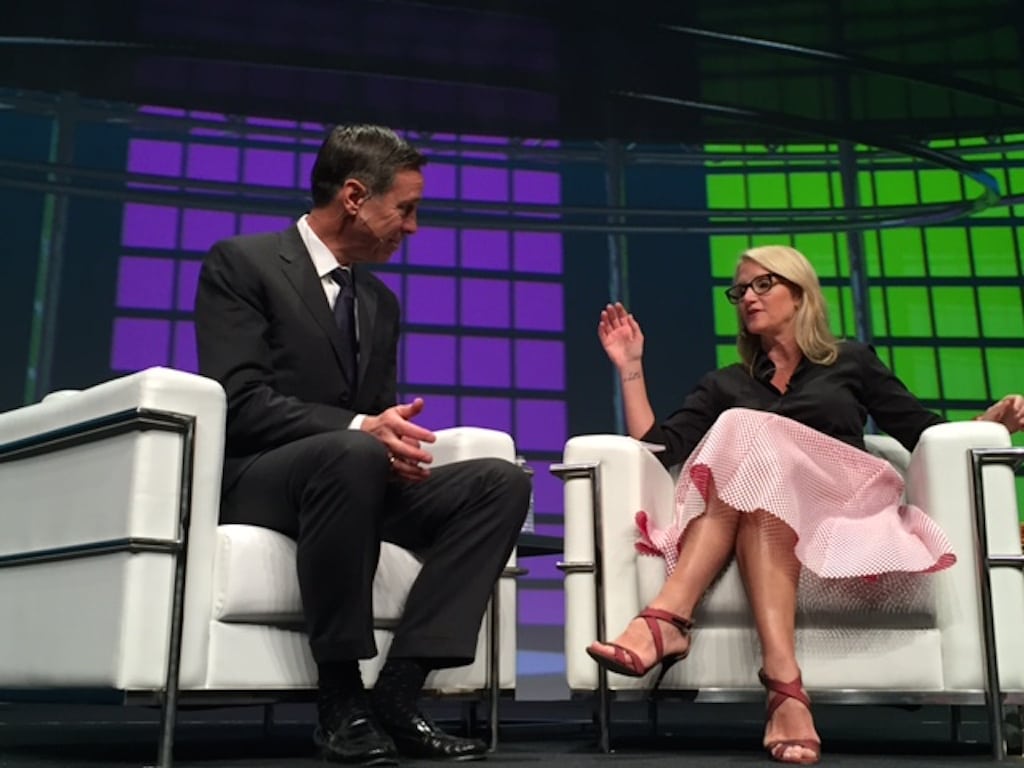 Marriott CEO Arne Sorenson speaks with CNN's Mel Robbins at PCMA Convening Leaders 2016 in Vancouver. 
