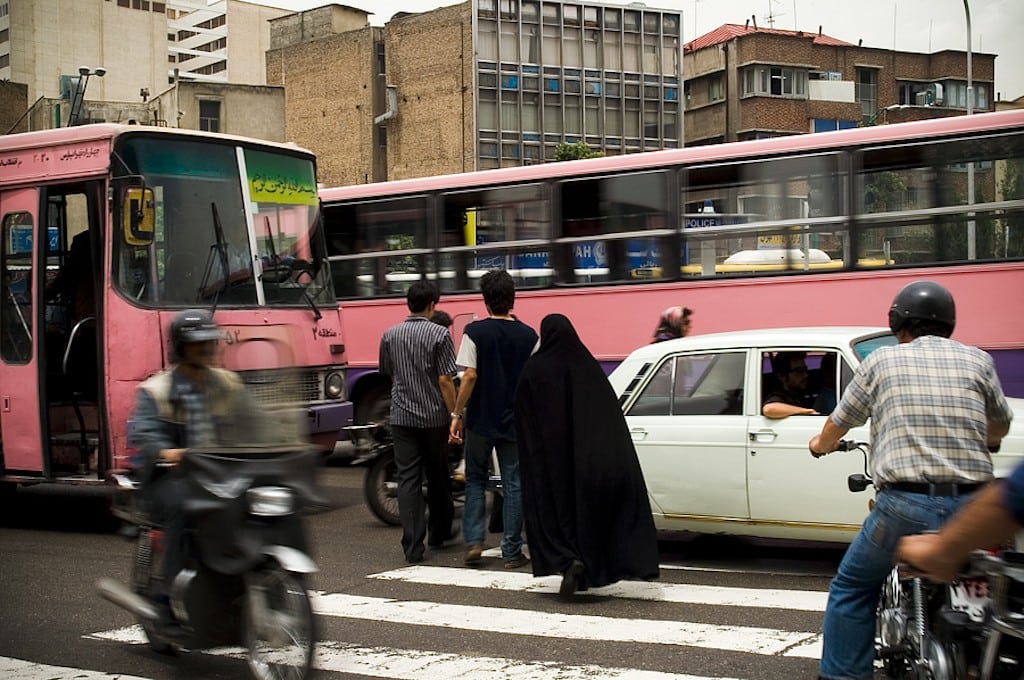 A traffic jam in Tehran on May 5, 2007.