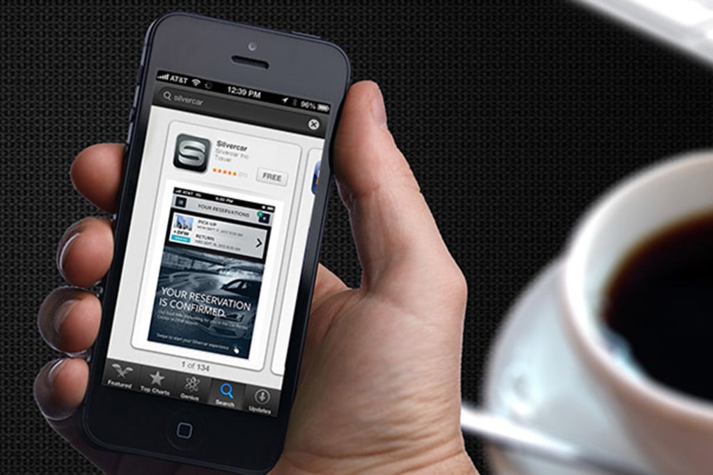 Silvercar is a mobile app for car rentals.