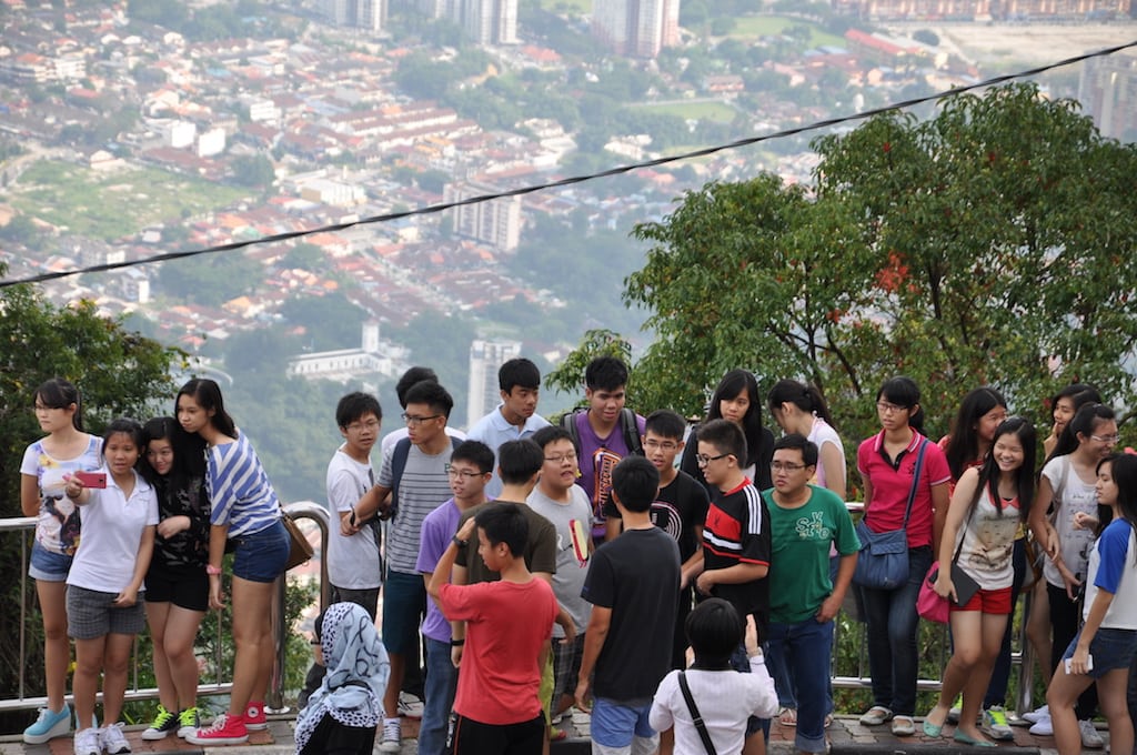 Chinese tourists visiting Penang, Malaysia, in 2013.