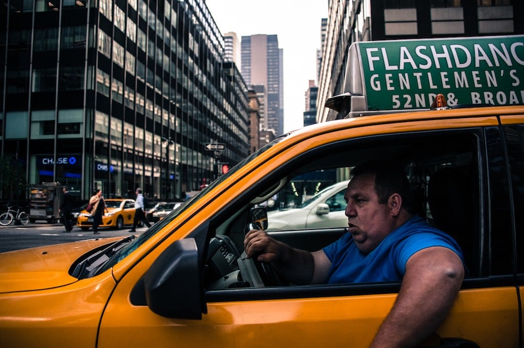 A taxi driver in New York City.