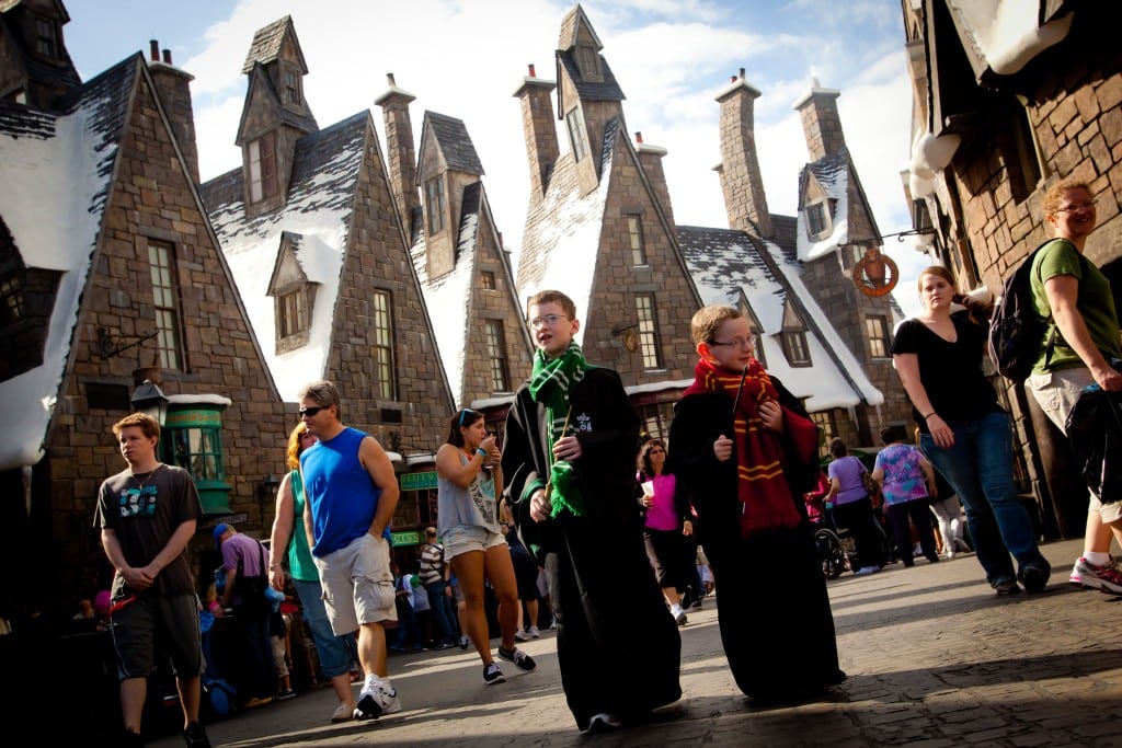 Guests explore Hogshead at Universal Orlando's Wizarding World of Harry Potter. 