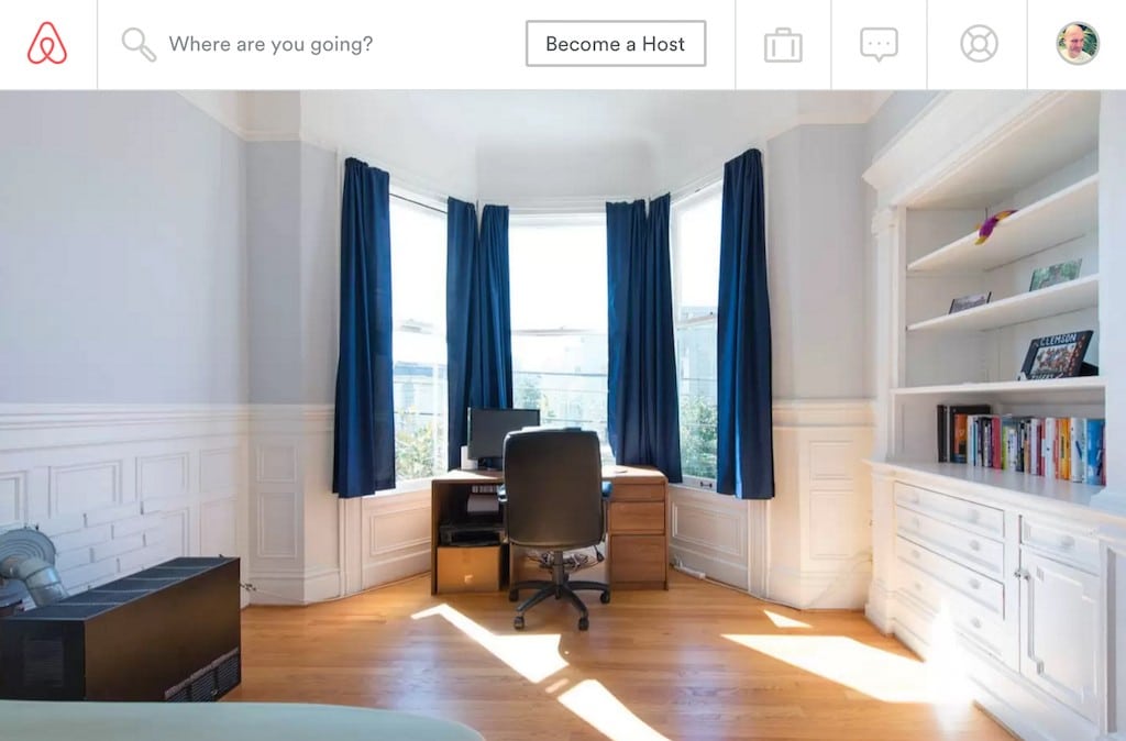 An Airbnb listing in San Francisco. 