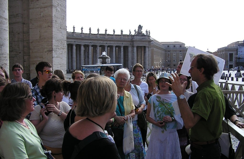 A Vatican tour in the pre-Covid era, 2005. Google is phasing out its own booking services in tours and activities.