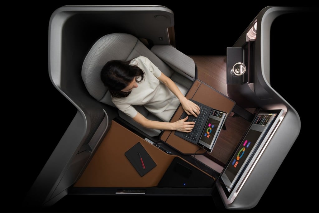 The waterfront seat concept, a new smart business class seat.