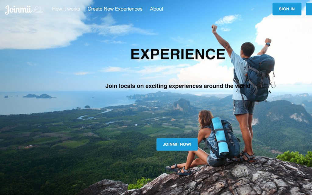 Joinmii lets travelers create or join adventures with locals.